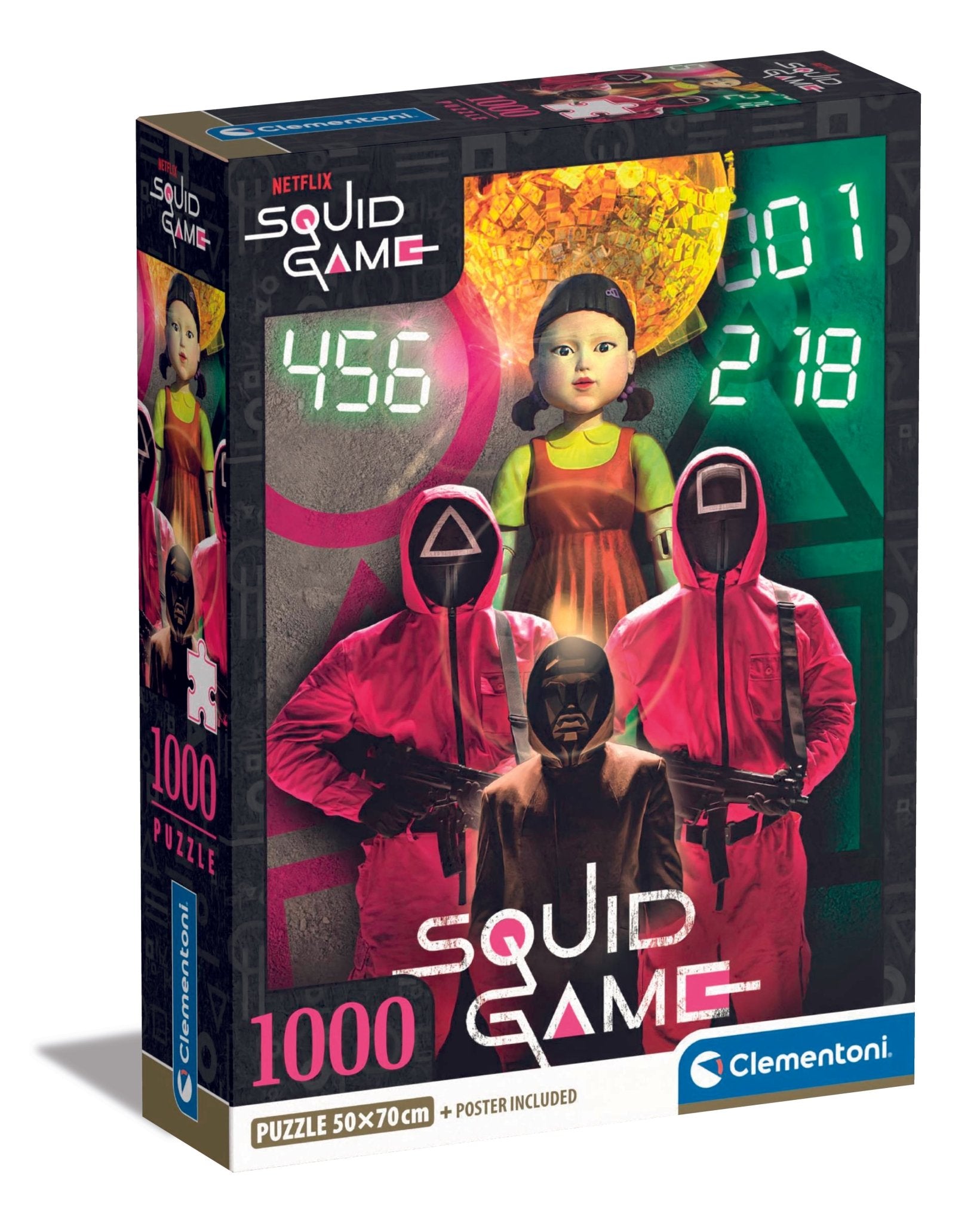 CLEMENTONI PUZZLE HQC SQUID GAME+POSTER 1000 - Marah Kids