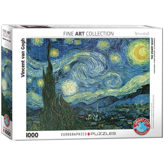 Eurographics Puzzle 1000 Starry Night By Vincent Van Gogh - Marah Kids
