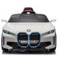 Bmw I4 12v Ride - On | 2 Motors | Eva Wheels | Leather Seat | White - Marah Kids