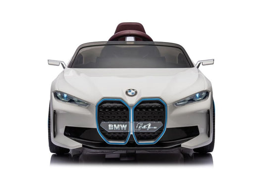 Bmw I4 12v Ride - On | 2 Motors | Eva Wheels | Leather Seat | White - Marah Kids