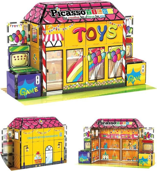 Picasso Magnetic Tiles Toy Shop 60 - pieces - Marah Kids