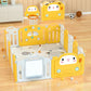 Kids Playpen w/ Basketball Hoop & Drawing Board - 17 pcs - Marah Kids