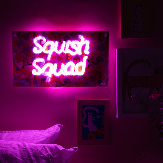 Fizz Creation Squishmallows Squish Squad Neon Wall Light Usb Powered - Marah Kids