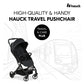 Hauck Travel N Care Plus - Travel Buggy with Reclining Function, Small Foldable - Black