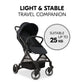 Hauck Travel N Care Plus - Travel Buggy with Reclining Function, Small Foldable - Black