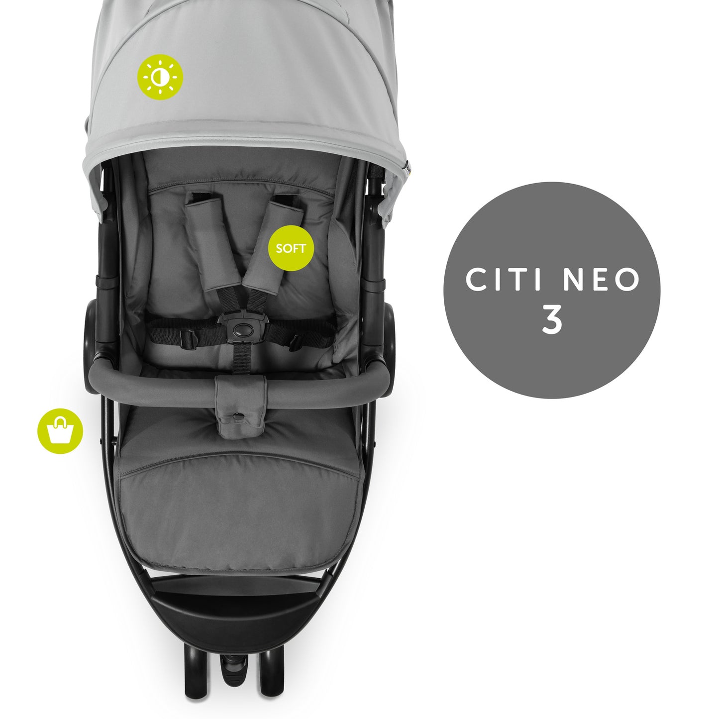 Hauck - Jogging stroller Citi Neo 3 - Grey