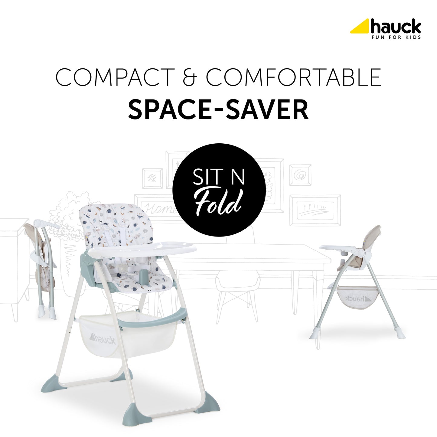 Hauck - high chairs Sit N Fold - Beige