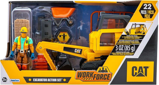 cat workforce excavator action set 23+ piece playset - Marah Kids