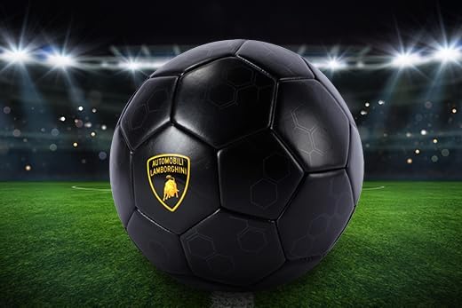 Lamborghini 5 Machine Sewing Pvc Soccer Ball - Black - Marah Kids