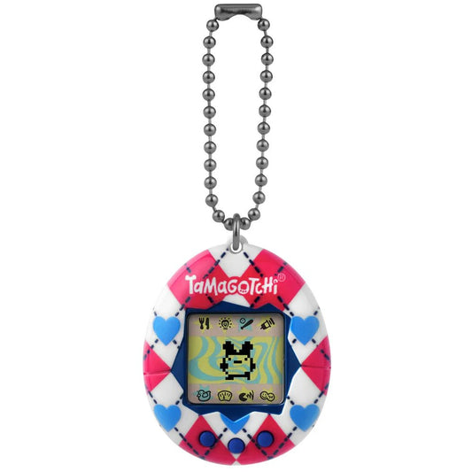 Bandai Tamagotchi Original Argyle Heart Design Electronic Pet, Battery Operated - Marah Kids