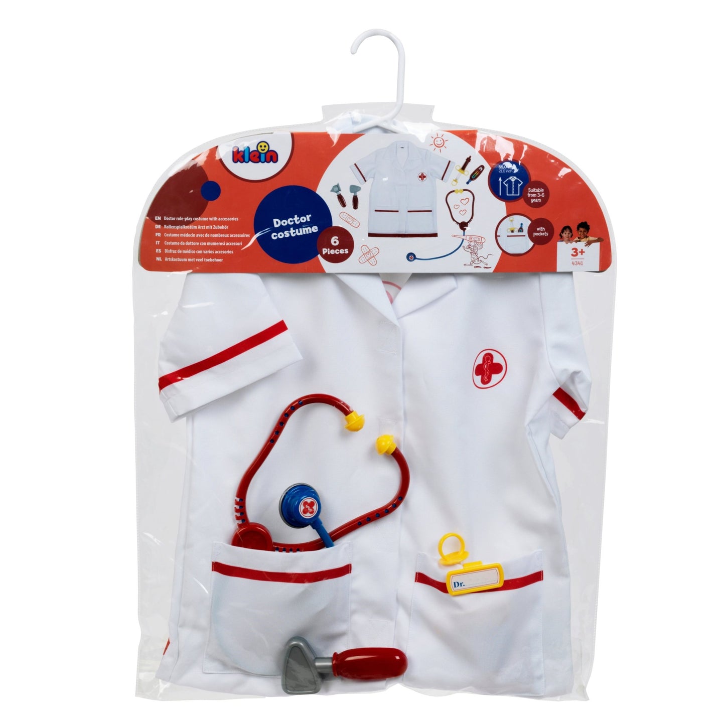 Klein PRO Doctor Costume White 6pc Set | Dress - Up Toy, Ages 3+ - Marah Kids