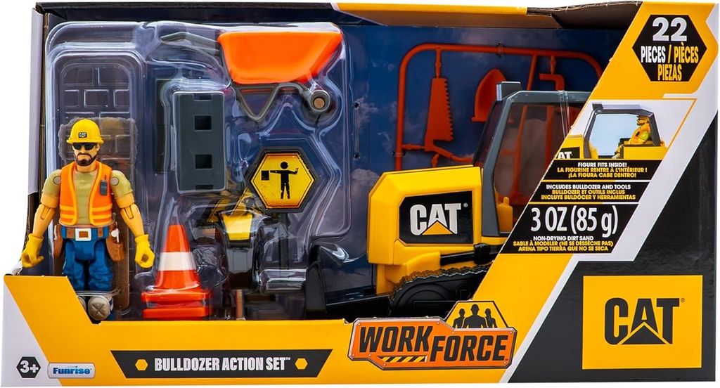 CAT Workforce Bulldozer Action Set 23+ Pcs - Marah Kids
