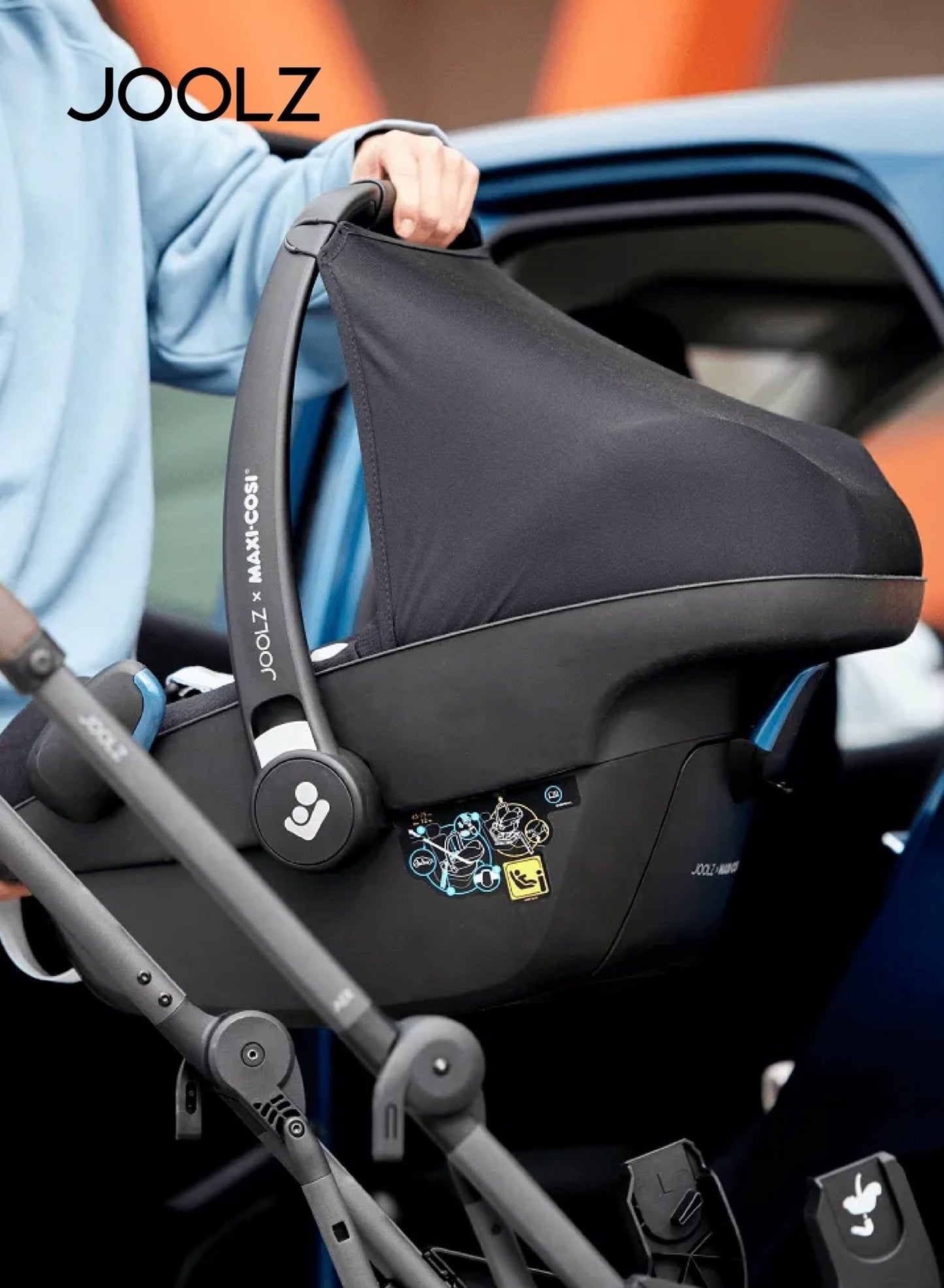 Aer/Aer+ Car Seat Adapters for Stroller – One - Click, Travel - Friendly – Black - Marah Kids