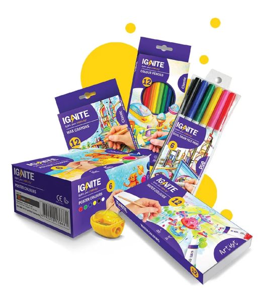 IGNITE - Young Learners Colouring Kit | offers a comprehensive set of coloring tools and materials designed to engage and stimulate young minds while promoting creativity and skill development - Marah Kids