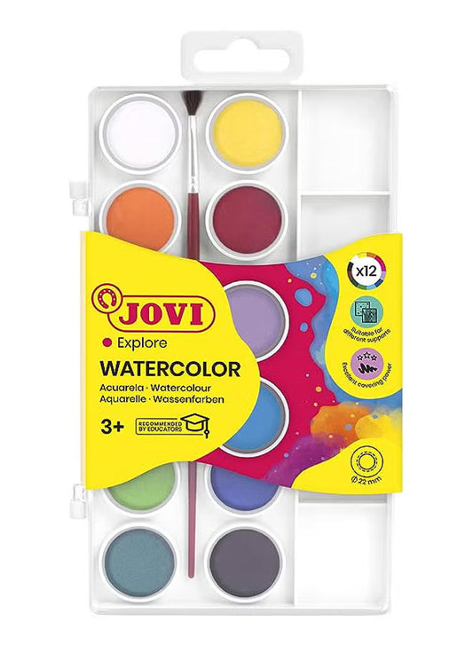 JOVI WATERCOLORS 12 COLOR 22MM