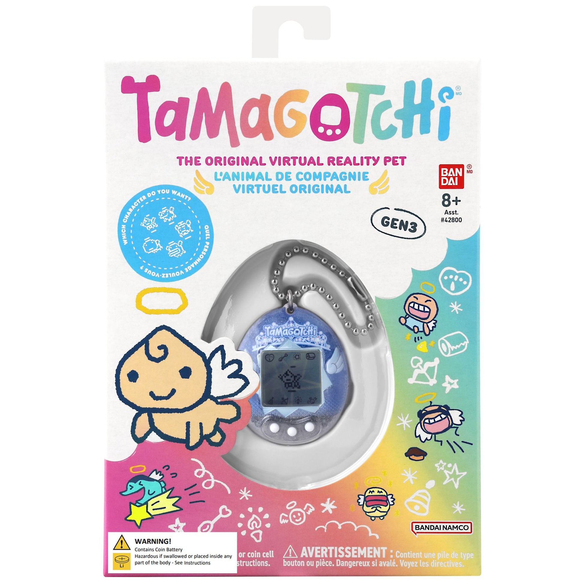 Bandai Tamagotchi Original Angel Sky Design Electronic Pet, Battery Operated - Marah Kids