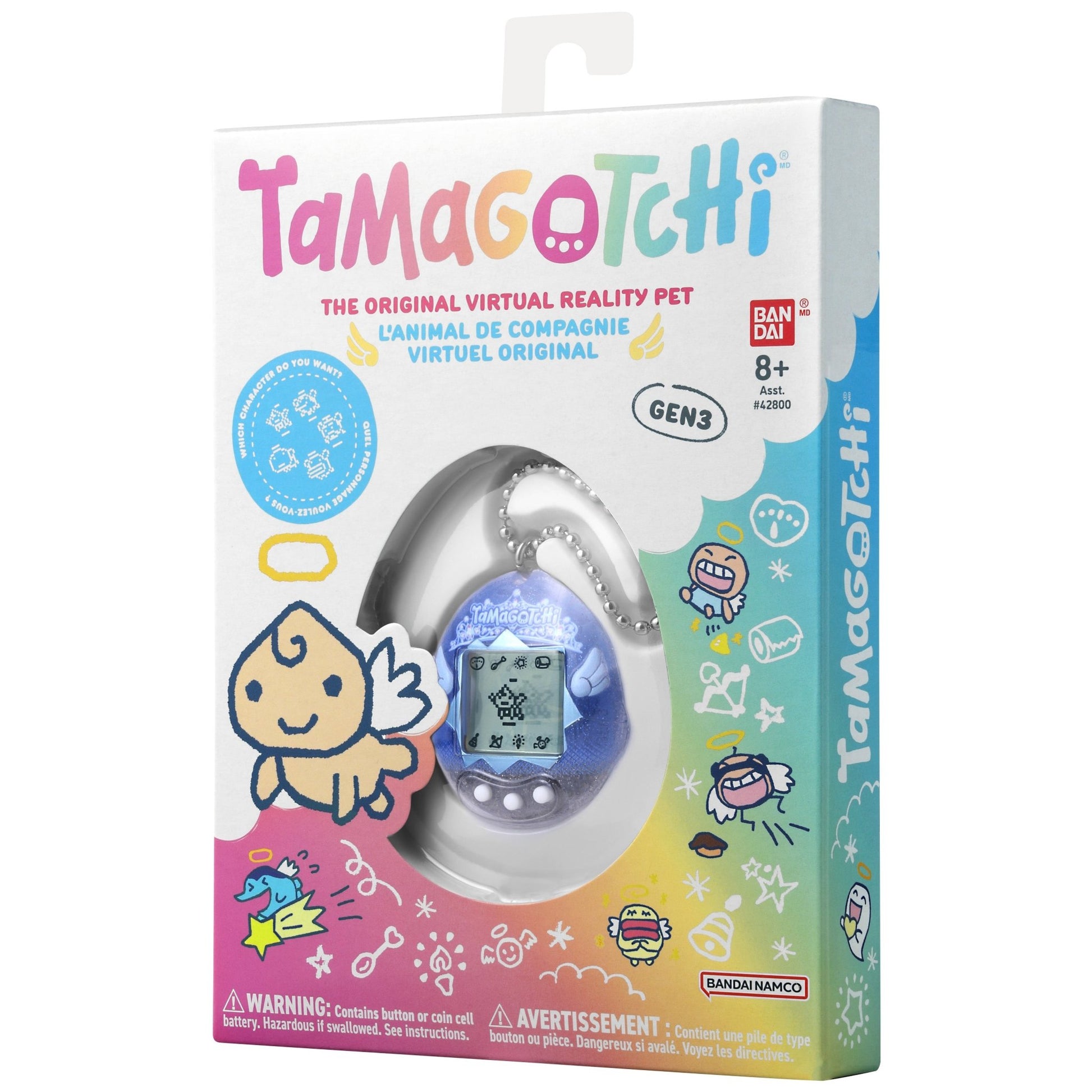 Bandai Tamagotchi Original Angel Sky Design Electronic Pet, Battery Operated - Marah Kids