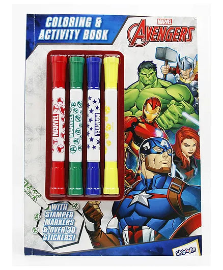Disney Marvel Coloring And Activity Book With Stamper Markers