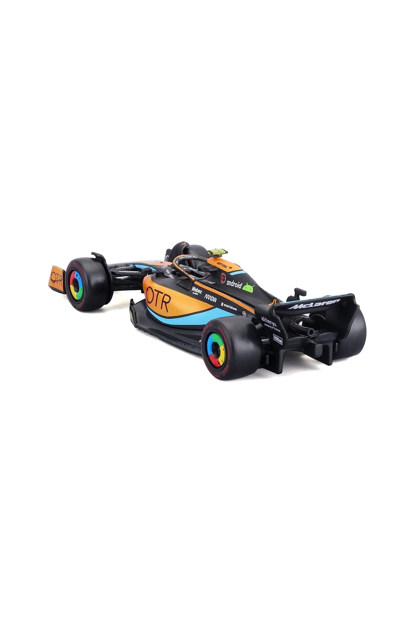 نموذج بمقياس 1/43 من Bburago - سيارة McLaren MCL36 F1 موديل 2022 رقم 4 Lando Norris