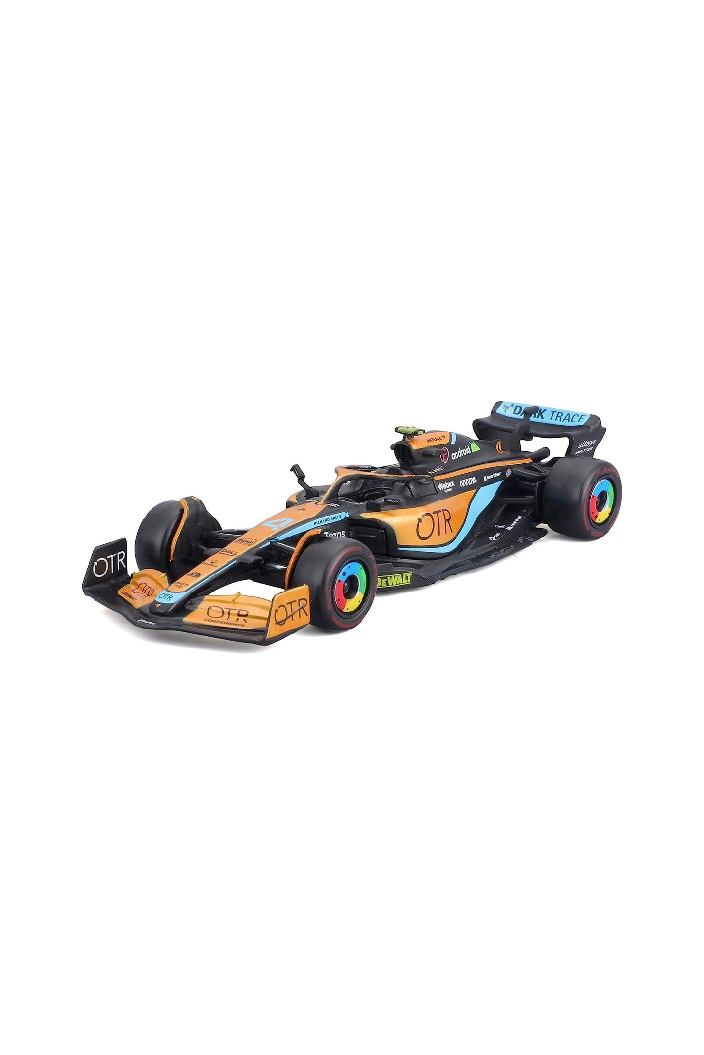نموذج بمقياس 1/43 من Bburago - سيارة McLaren MCL36 F1 موديل 2022 رقم 4 Lando Norris