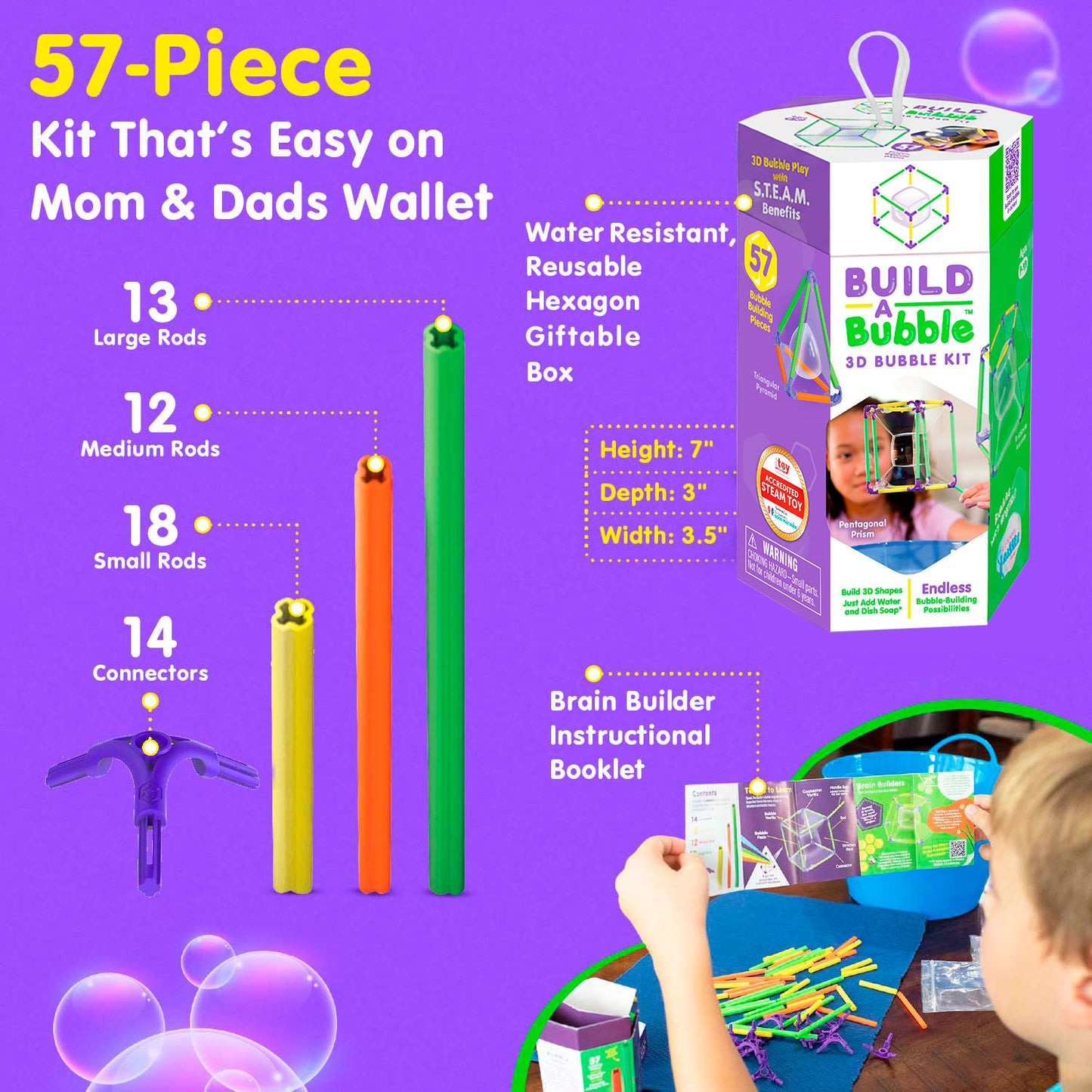 Wowmazing - Build-A-Bubble Kit With 57 Accessories