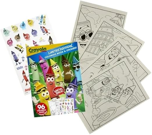 Crayola 96 Pages Coloring Book Limited Edition With Sticker Sheets