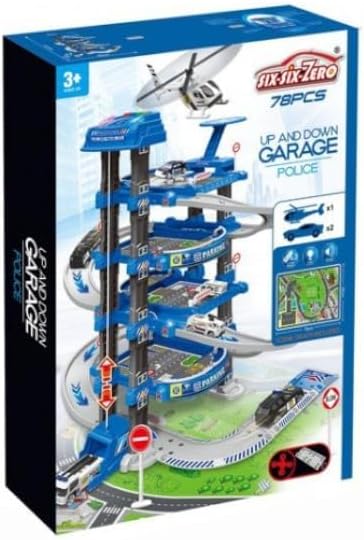 D - POWER – Multi Level Lift Parking Set | 4 Storied DIY Build Set, Theme – Police Station | 78pc Set, Kids Age 3+ - Marah Kids