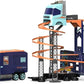 D - Power – Super Transformer Construction Truck | 2in1 - Truck & Track Set, 6 Cars and Sign Boards included, 3+ yrs | Blue - Marah Kids