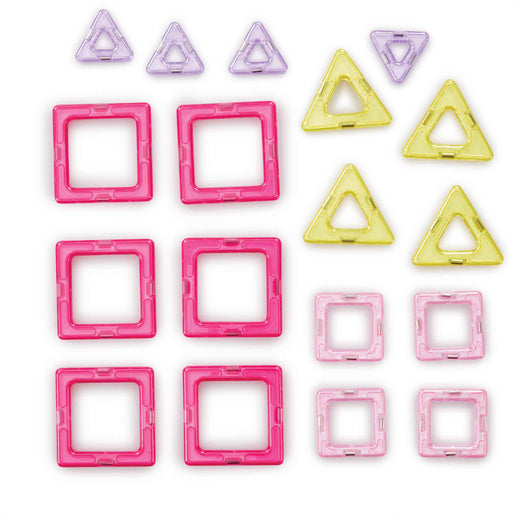 Addo MagniMake Pastel Starter Set 18-pieces, Magnetic Tiles, Construction Playset, Building Toys