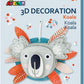 Avenir 3D Decoration - Koala Kit | Turn Your Wall into a Zoo! Create 3D Decorations with Pre - Cut Cardboard Puzzle Pieces | Thoughtful and Creative Gift Option for Kids 3+ - Marah Kids