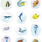 Avenir - Sealing Wax Stickers 10 pack - Sea Animal Multicolour | fabulous sealing wax stickers showcasing a collection of space objects | Ages3+ - Marah Kids