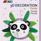 Avenir 3D Decoration - Panda Kit | Turn Your Wall into a Zoo! Create 3D Decorations with Pre - Cut Cardboard Puzzle Pieces | Thoughtful and Creative Gift Option for Kids 3+ - Marah Kids