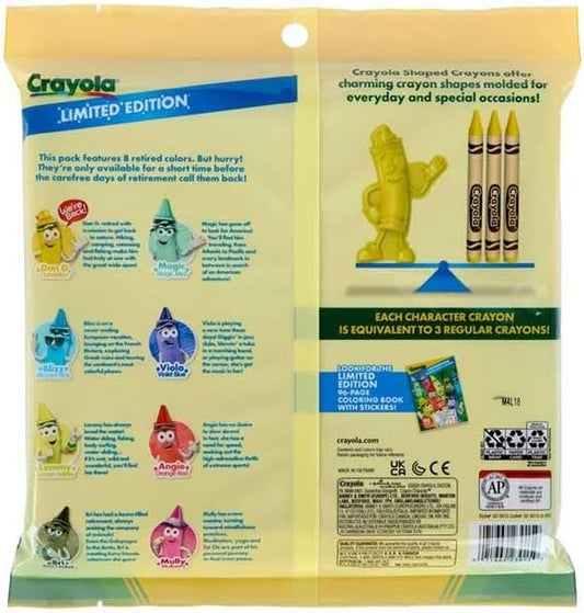 Crayola Tip Character Shaped Crayons, 8 Ct, Limited Edition Retired Crayon Colors, School Supplies, Classroom Must Haves, Gifts, 3+