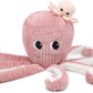 Filou Octopus Mom & Baby Plush Set – Cute Stuffed Sea Creature Toy Pink - Marah Kids