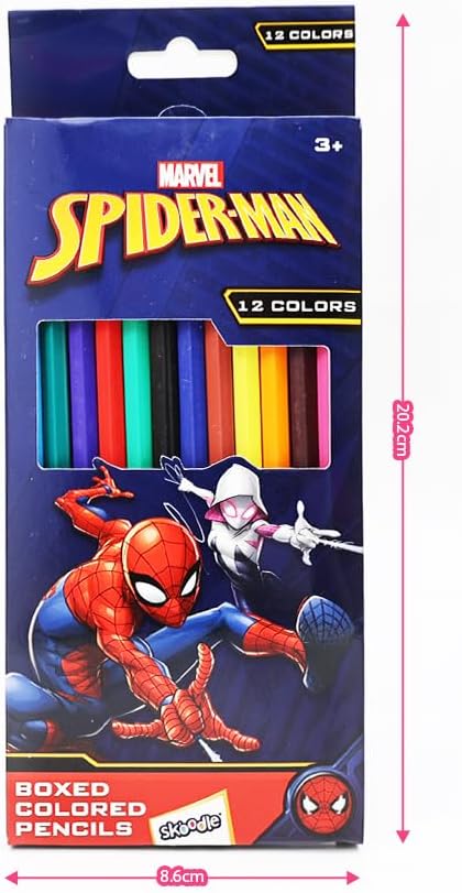 DISNEY SPIDER-MAN 12 COLORED PENCIL