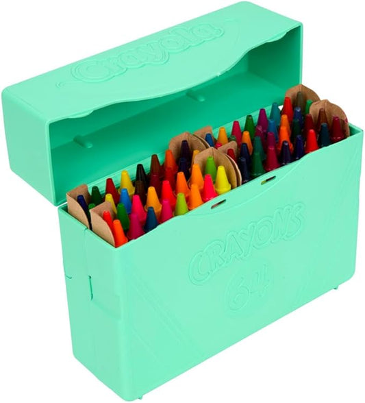 Crayola 64 Count Crayons, With Limited Edition Colors & Plastic Case, Coloring Set, Gift For Kids Ages 3 & Up (Assorted)