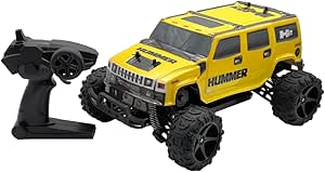 D - power - 1:10 Yellow HUMMER H2 RC Car – 2.4GHz Remote Control Truck, 7.4V USB Rechargeable Battery, Off - Road SUV for Kids Ages 6+ - Marah Kids