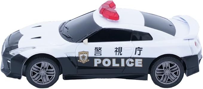 D - power - 1:32 Scale GT - R Tokyo Police RC Car – White | Remote Control Patrol Car with 2.4GHz Controller - Marah Kids