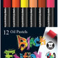 FABER - CASTELL BLACK EDITION OIL PASTELS 12 COLOR - Marah Kids