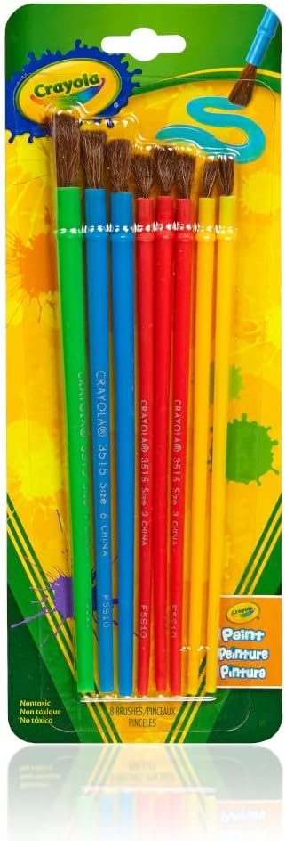 Crayola 8 ct. Art & Craft Brush Set - Blister Pack - Marah Kids
