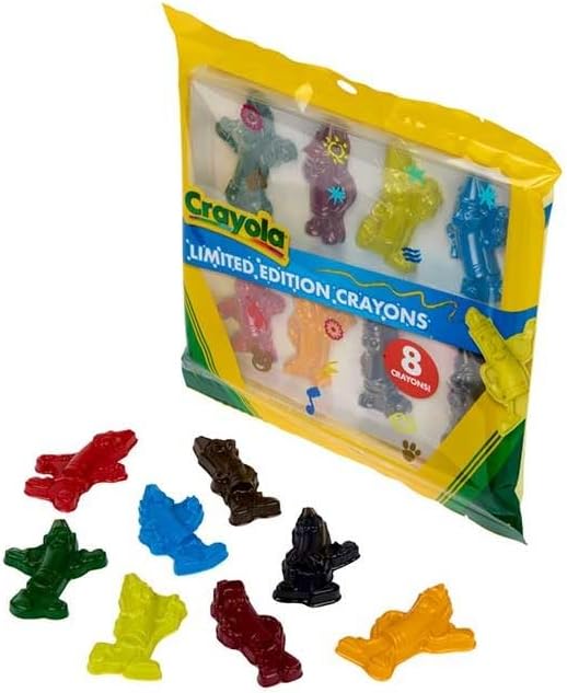 Crayola Tip Character Shaped Crayons, 8 Ct, Limited Edition Retired Crayon Colors, School Supplies, Classroom Must Haves, Gifts, 3+