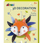 Avenir 3D Decoration - Fox Kit | Turn Your Wall into a Zoo! Create 3D Decorations with Pre - Cut Cardboard Puzzle Pieces | Thoughtful and Creative Gift Option for Kids 3+ - Marah Kids