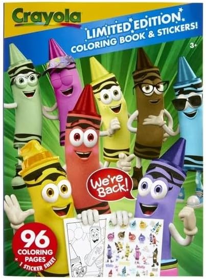 Crayola 96 Pages Coloring Book Limited Edition With Sticker Sheets - Marah Kids