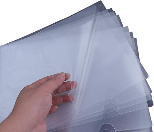 MAXI A4 L FOLDER CLEAR POLY BAG OF 12PC - Marah Kids