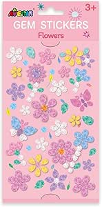 Avenir - Gem Stickers - Flower| Self Adhesive Rhinestones Stickers Craft Jewels Stick On Gems for Arts & Crafts Projects - Assorted Shapes, Sizes and Colors | Ages 3+ - Marah Kids
