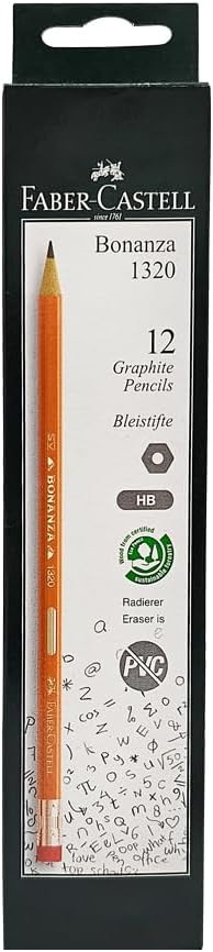FABER - CASTELL BONANZA GRAPHITE PENCIL HB WITH RT 12PC - Marah Kids