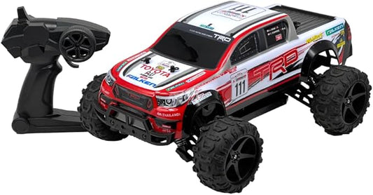 D - power - 1:10 RALLY CHAMP Toyota Hilux Revo AXCR RC Car – 2.4GHz Remote Control, 7.4V USB Rechargeable Battery, Off - Road Ready, for Kids Ages 6+ - Marah Kids