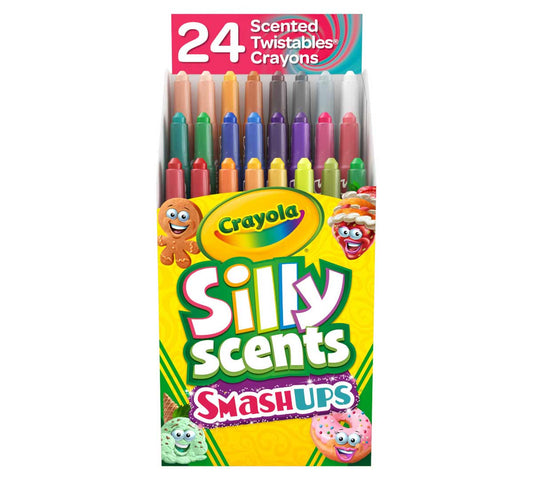 Crayola 24 Ct Silly Scents Mini Twistables Scented Smashups Crayons - Marah Kids