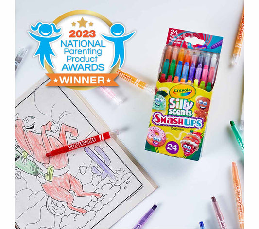 Crayola 24 Ct Silly Scents Mini Twistables Scented Smashups Crayons - Marah Kids