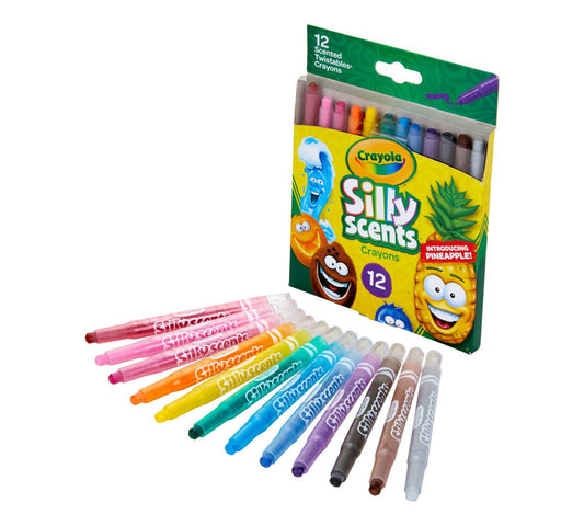 Crayola - Silly Scents Twistables Crayons | 12 Flavorful Scented Colors, No Sharpening Needed! Fun and Educational Art Supplies for Kids Age 3+ - Marah Kids